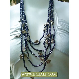 Bali Necklace Multi Strand Bead